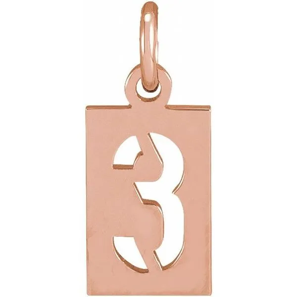Pierced Numeral Pendant Hopman Jewelers Elkhart, IN