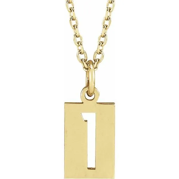Pierced Numeral Necklace M. J. Thomas Jewelers, Ltd. Stratford, CT