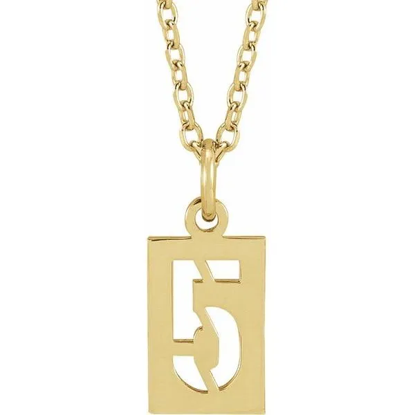 Pierced Numeral Necklace Leslie E. Sandler Fine Jewelry and Gemstones rockville , MD