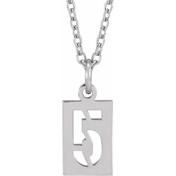 Pierced Numeral Necklace Hopman Jewelers Elkhart, IN