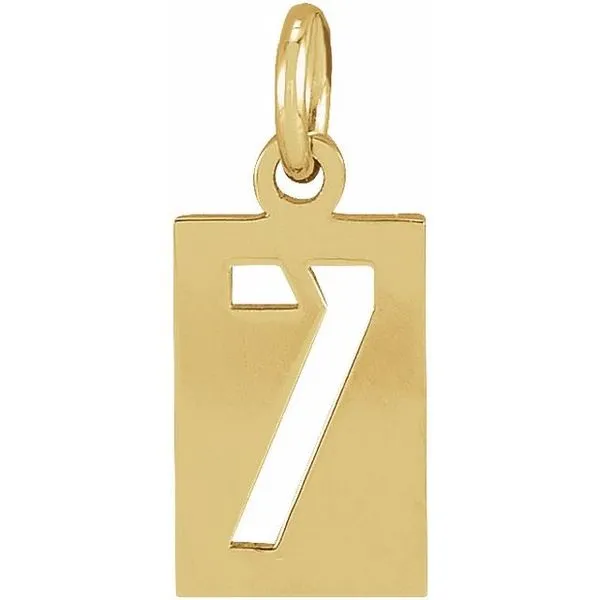 Pierced Numeral Pendant Hopman Jewelers Elkhart, IN
