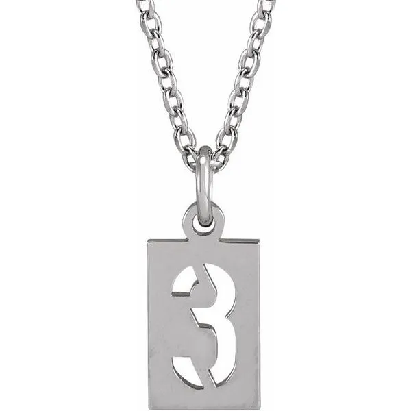 Pierced Numeral Necklace J. Meredith Jewelers Delafield, WI