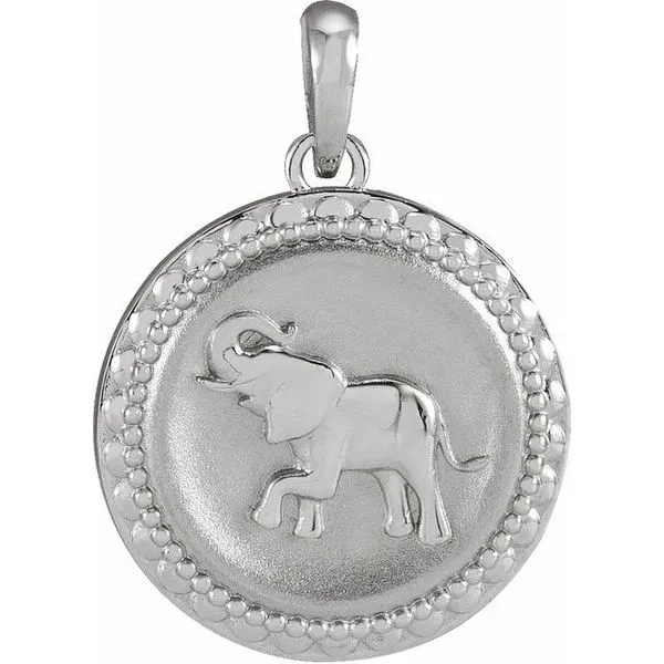 Beaded Elephant Disc Pendant Hopman Jewelers Elkhart, IN