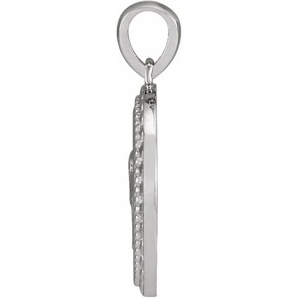 Beaded Elephant Disc Pendant Image 2 James & Williams Jewelers Berwyn, IL