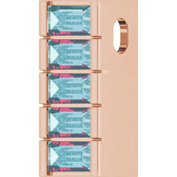 Channel-Set Bar Necklace or Slide Pendant Image 2 Smith Jewelers Franklin, VA