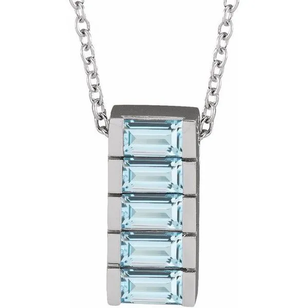 Channel-Set Bar Necklace or Slide Pendant Hopman Jewelers Elkhart, IN
