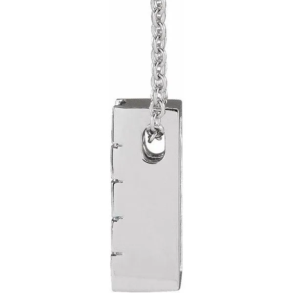 Channel-Set Bar Necklace or Slide Pendant Image 2 James & Williams Jewelers Berwyn, IL