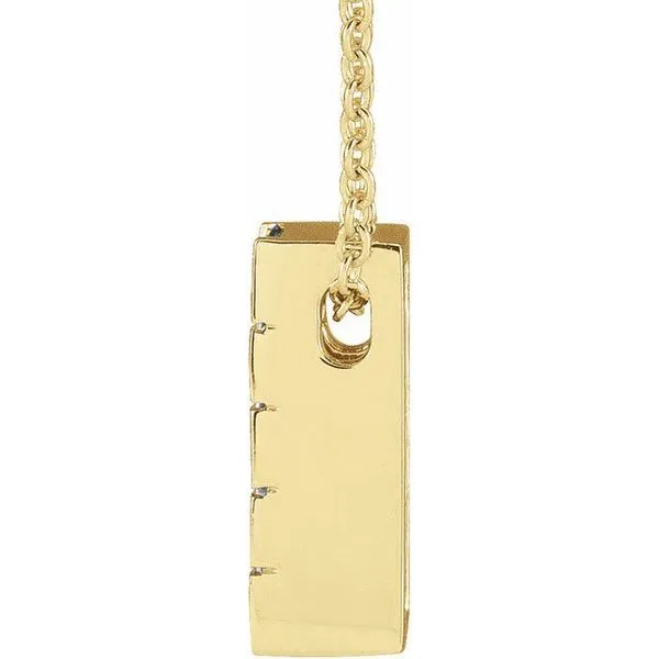 Channel-Set Bar Necklace or Slide Pendant Image 2 Long Jewelers Chesapeake, VA