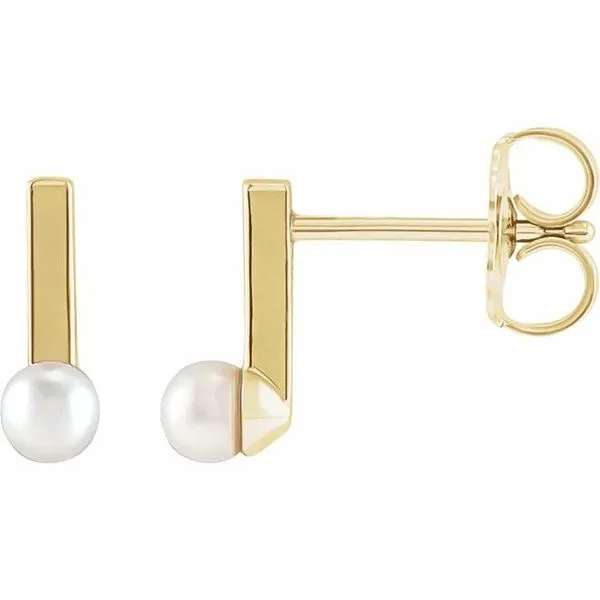 Pearl Bar Earrings James & Williams Jewelers Berwyn, IL