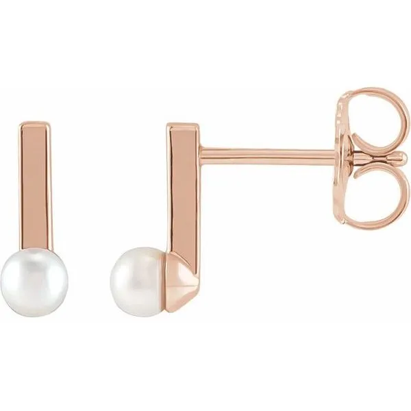 Pearl Bar Earrings J. Meredith Jewelers Delafield, WI