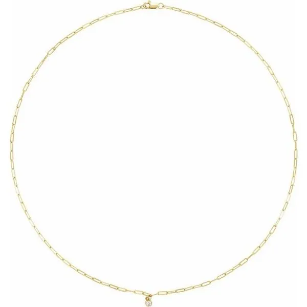 Micro Bezel-Set Necklace Image 3 Hopman Jewelers Elkhart, IN