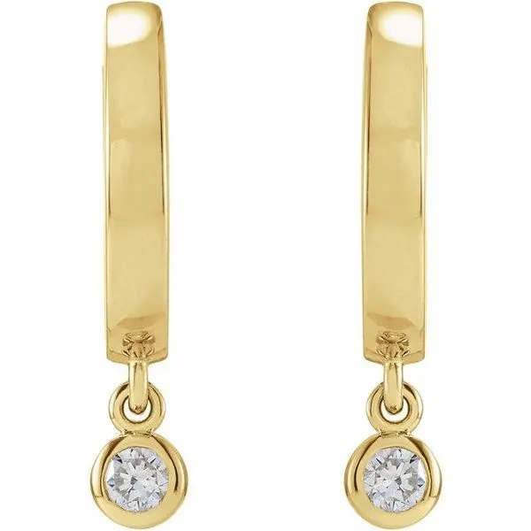 Accented Hinged Hoop Earrings Image 2 Milan's Jewelry Inc Sarasota, FL