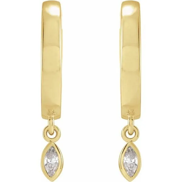 Accented Hinged Hoop Earrings Image 2 Cherry Street Jewelers Tulsa, OK