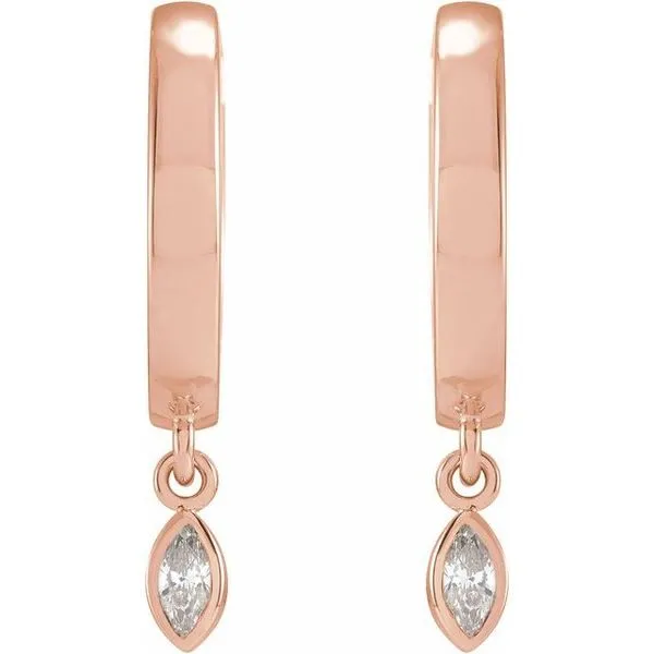 Accented Hinged Hoop Earrings Image 2 Cherry Street Jewelers Tulsa, OK