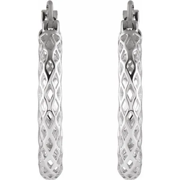 Pierced Tube Hoop Earrings Image 2 Rasmussen Jewelers Spanish Fork, UT