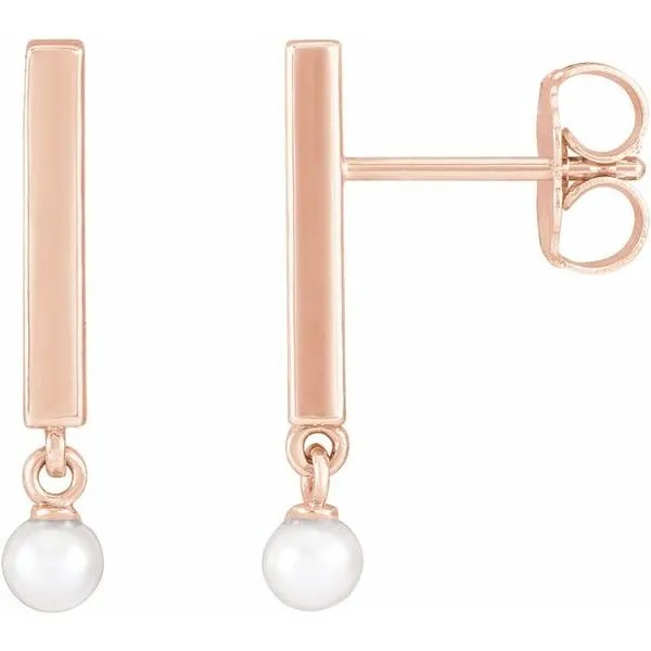 Bar Pearl Earrings James & Williams Jewelers Berwyn, IL