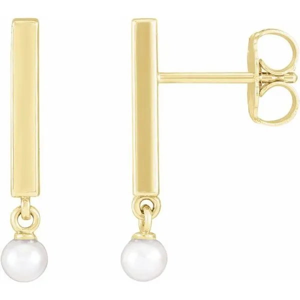 Bar Pearl Earrings Hopman Jewelers Elkhart, IN
