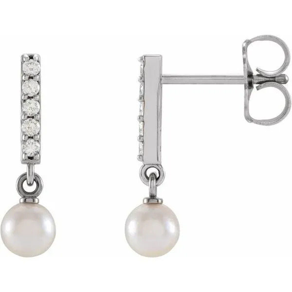Pearl Bar Earrings Hopman Jewelers Elkhart, IN