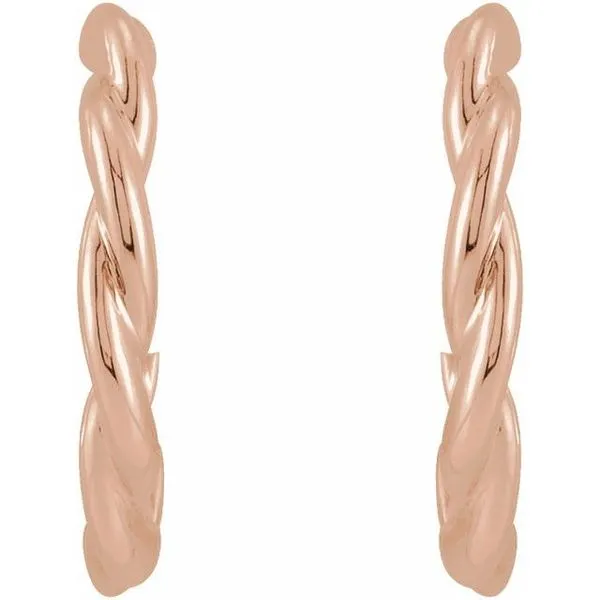 Twisted Hoop Earrings Image 2 Arnold's Jewelry and Gifts Logansport, IN