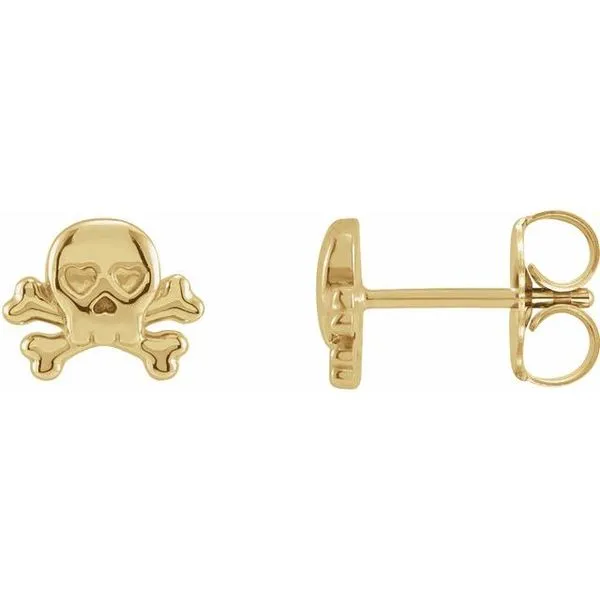 Petite Skull & Crossbones Earrings Hopman Jewelers Elkhart, IN