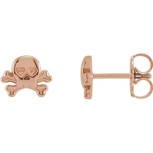 Petite Skull & Crossbones Earrings James & Williams Jewelers Berwyn, IL