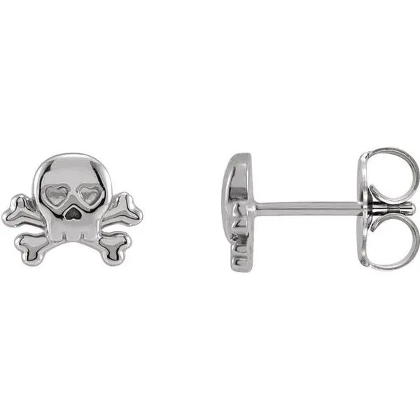 Petite Skull & Crossbones Earrings Hopman Jewelers Elkhart, IN