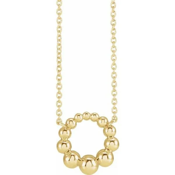 Beaded Circle Necklace Rick's Jewelers California, MD