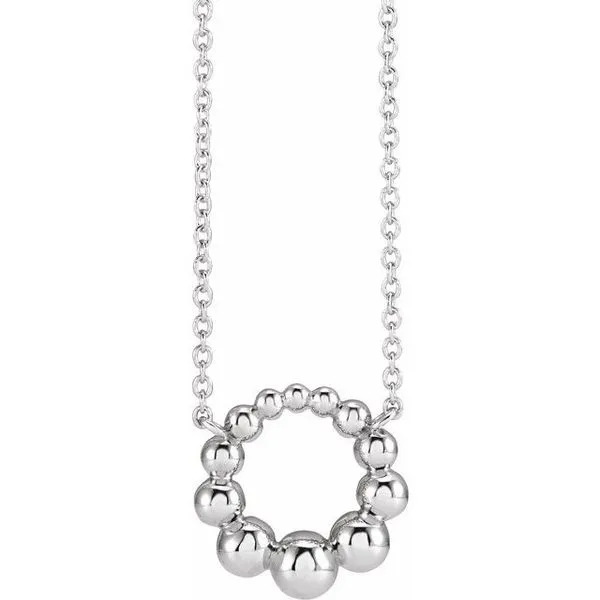 Beaded Circle Necklace M. J. Thomas Jewelers, Ltd. Stratford, CT