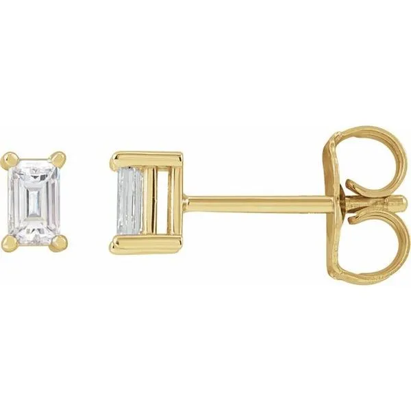 Straight Baguette 4-Prong Stud Earrings James & Williams Jewelers Berwyn, IL