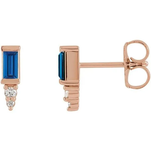 Accented Bar Earrings Linwood Custom Jewelers Linwood, NJ