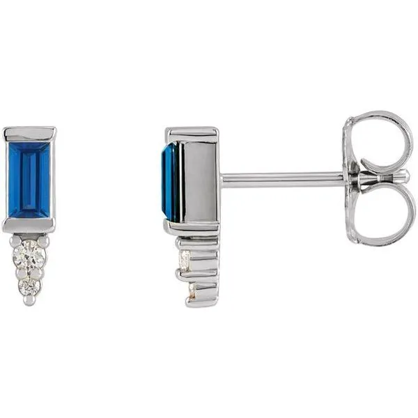 Accented Bar Earrings J. West Jewelers Round Rock, TX