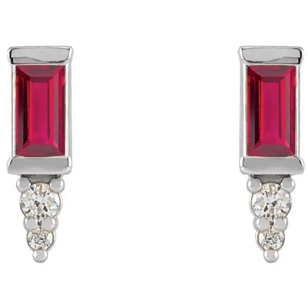 Accented Bar Earrings Image 2 Smith Jewelers Franklin, VA