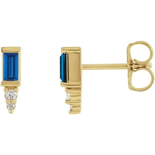 Accented Bar Earrings Diny's Jewelers Middleton, WI