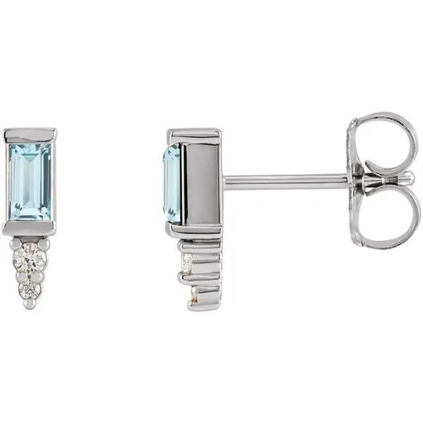 Accented Bar Earrings L & L jewelers Scarborough, ME