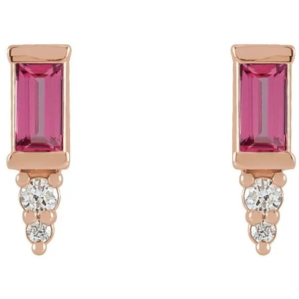 Accented Bar Earrings Image 2 Smith Jewelers Franklin, VA