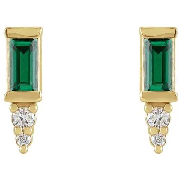 Accented Bar Earrings Image 2 Rick's Jewelers California, MD