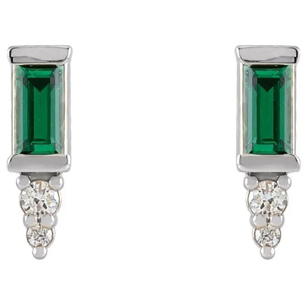 Accented Bar Earrings Image 2 Comstock Jewelers Edmonds, WA