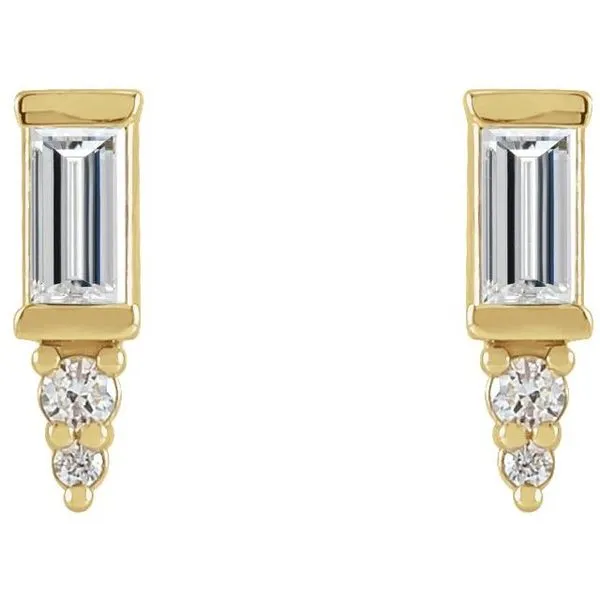 Accented Bar Earrings Image 2 Valentine's Fine Jewelry Dallas, PA