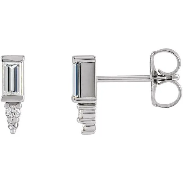 Accented Bar Earrings Valentine's Fine Jewelry Dallas, PA