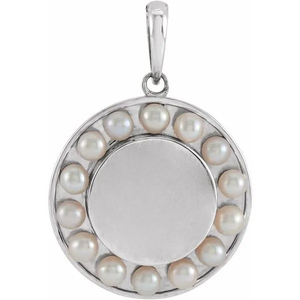 Engravable Halo-Style Pendant James & Williams Jewelers Berwyn, IL