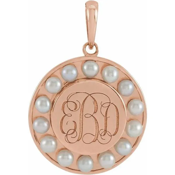 Engravable Halo-Style Pendant Image 3 Hopman Jewelers Elkhart, IN