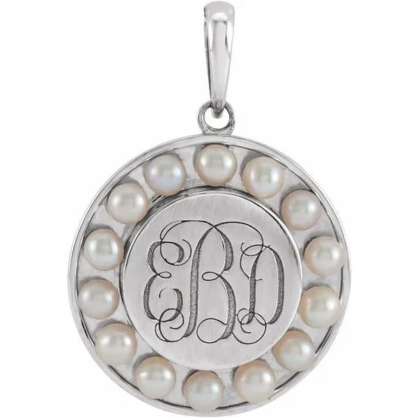 Engravable Halo-Style Pendant Image 3 Michael's Jewelry North Wilkesboro, NC
