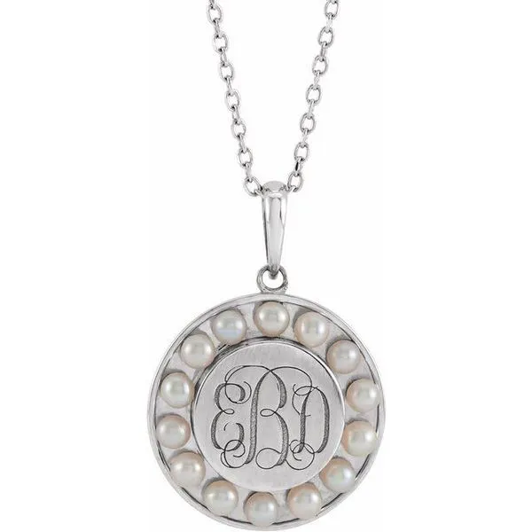 Engravable Halo-Style Necklace Image 3 James & Williams Jewelers Berwyn, IL