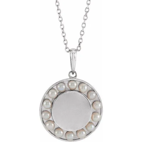 Engravable Halo-Style Necklace M. J. Thomas Jewelers, Ltd. Stratford, CT