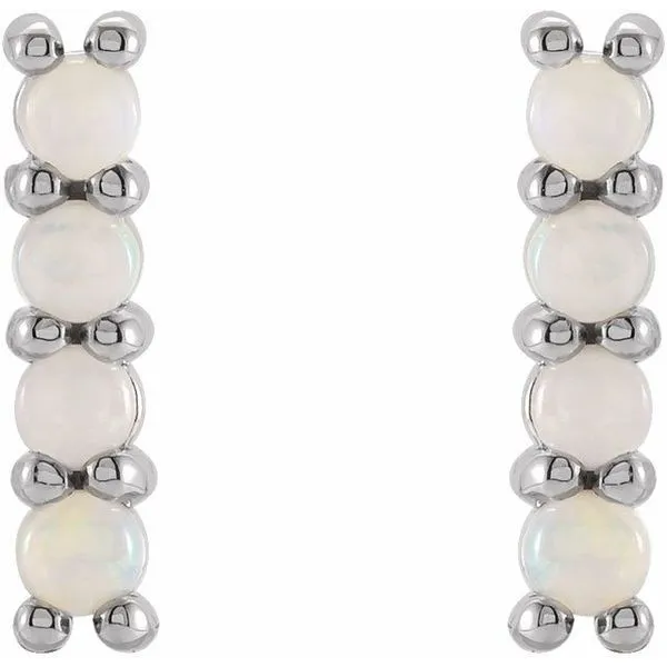 Cabochon Bar Earrings Image 2 Rasmussen Jewelers Spanish Fork, UT