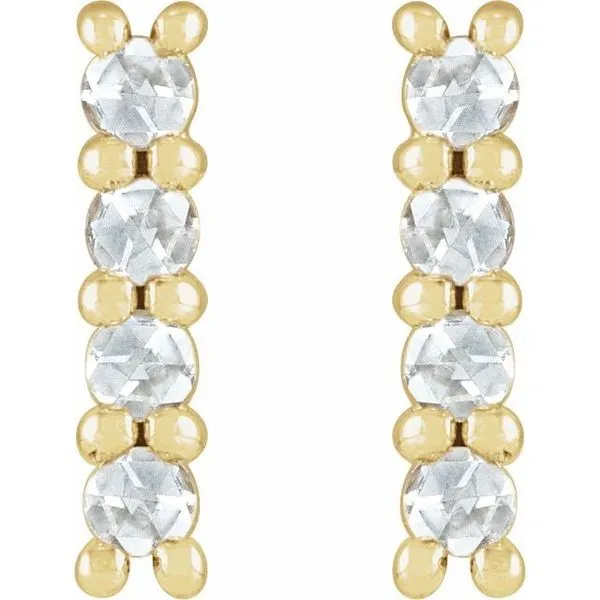 Cabochon Bar Earrings Image 2 Sharbuno Jewelers, Inc. Port Washington, WI