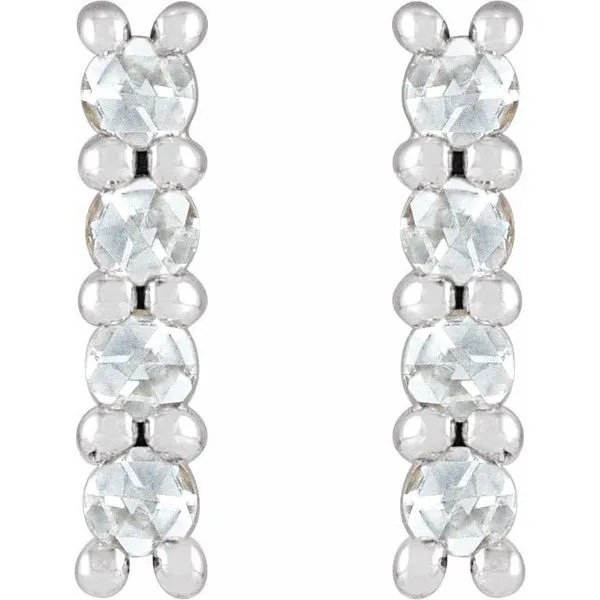 Cabochon Bar Earrings Image 2 James & Williams Jewelers Berwyn, IL