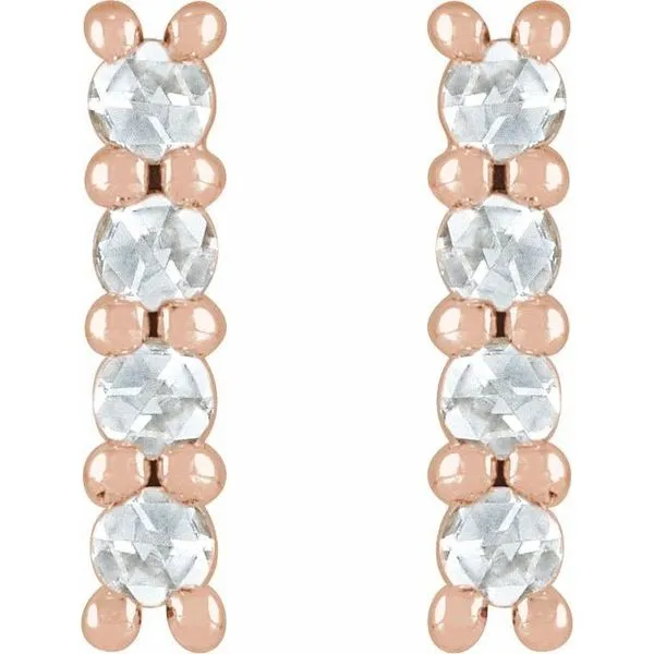 Cabochon Bar Earrings Image 2 James & Williams Jewelers Berwyn, IL