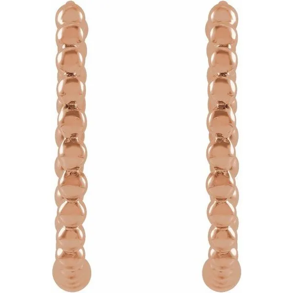 Beaded Hoop Earrings Image 2 James & Williams Jewelers Berwyn, IL