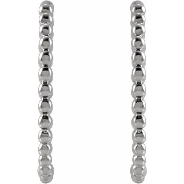 Beaded Hoop Earrings Image 2 James & Williams Jewelers Berwyn, IL